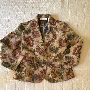 Vintage Floral Blazer - Multicolor